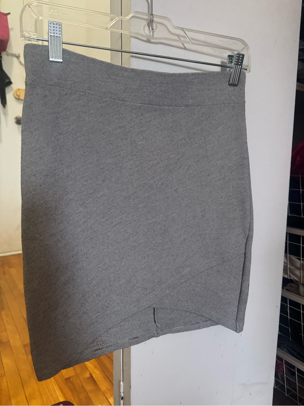 stradivarius Gray Mini Knit Skirt